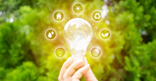 lightbulb symbolizing efficiency